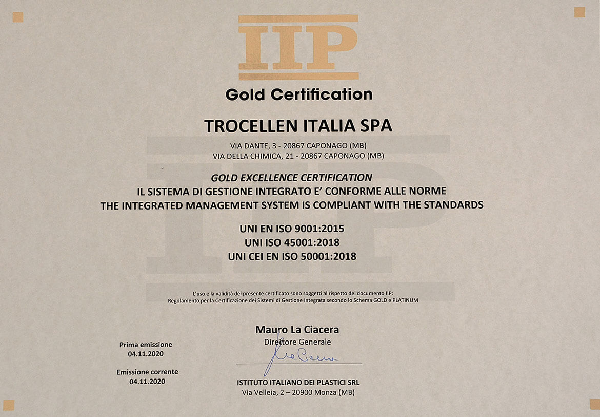 Gold Excellence Certification by IIP